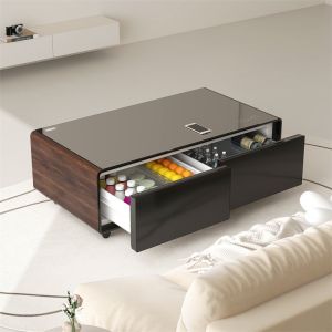 R600a Refrigerant Side Tea Table Smart Furniture with Wireless Charger and Music