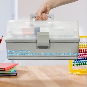 Sewing Box Three Layers, Plastic Craft Organizers And Storage, Multifunction