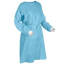 Quality Polypropylene Polyester Disposable Isolation Gown Proper Size Universal Double Tie wholesale