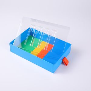 CMYK Color Handmade Fragrance Gift Box With 4 Cavities Clear PET Window