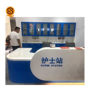 Nurse Station Artificial Stone Reception Desk , Hospital Reception Counter