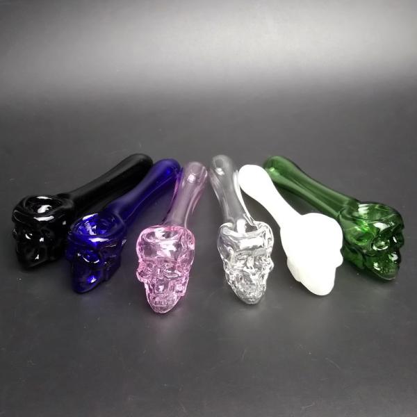 Quality Small Pyrex Hookah Pipe , Straight Smooking Water Pipe 4mm Thick wholesale