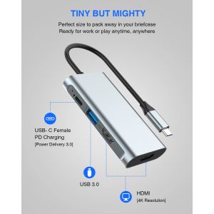 4 In 1 Usb C Adapter Dual Hdmi To USB3.0 Thunder Ports
