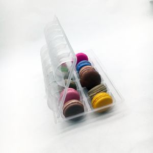 Bespoke beautiful plastic macaron tray clam shell packaging tray