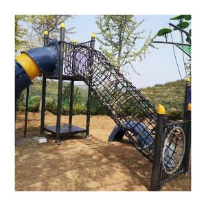 High Quality polyester webbing net uv inhibited flame proof colorful climb net