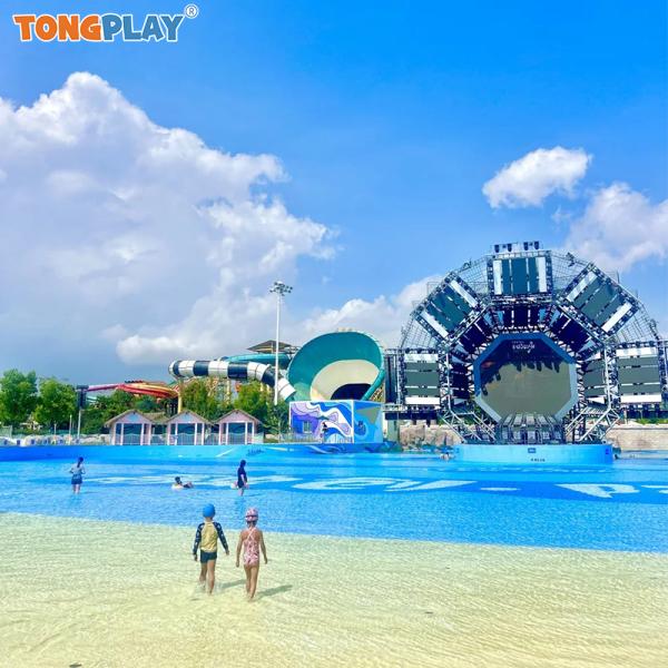 High Capacity Wave Pool Machine with 5m Height and 0.85m Diameter for Outdoor