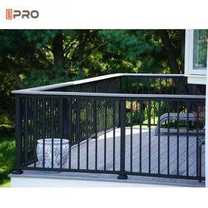 Cheap Modern Customization Aluminum Slat Fence Black Balustrades Handrails for sale