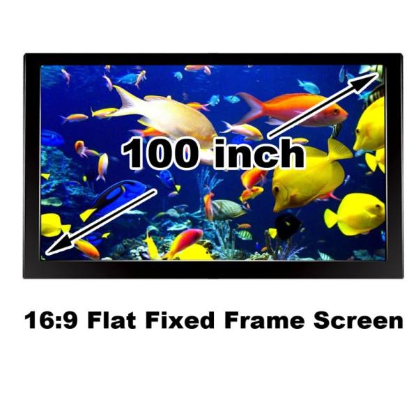 Quality Matt White Projection Screen 100 Inch Fixed Frame 16:9 HD Projector Fabirc High Quality wholesale