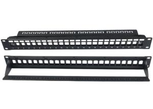 Cheap Blank Network Patch Panel Unshielded RJ45 24 Port 1U Patch Panel for sale