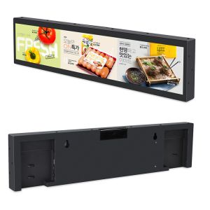 POE Shopping Mall Lcd Bar Display , Bus Advertising Stretched LCD Monitor