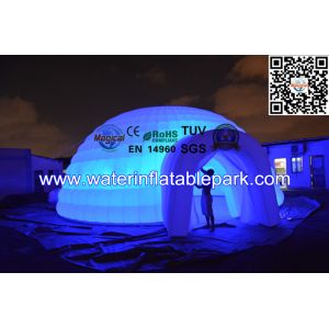 Waterproof LED Inflatable Igloo Tent , Lighting Inflatable Bar Tent