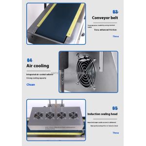 Continuous Automatic Plastic Bottle Screw Sealer New Aluminum Foil Induction