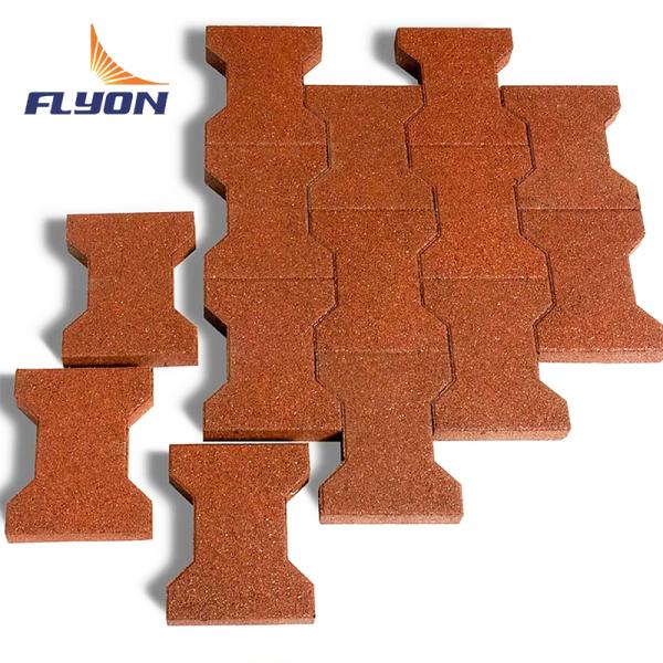 Quality Playground Rubber Flooring Mat with Easy Installation and Endurable Dog bone paver wholesale