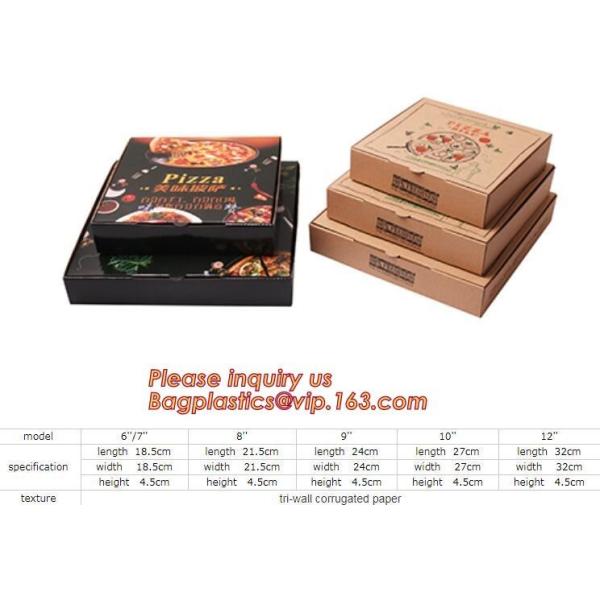 Quality Kraft Pizza Paperboard Take Out Containers cheap pizza delivery box Packing Boxes,recyclable Pizza packaging boxes bagea wholesale