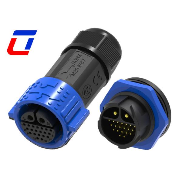 Quality 40A 2 Pin High Current Power Connector 20 Pin Waterproof Data Connector IP67 wholesale