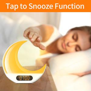 Sleep Aid Colourful 24H Time Display Wake Up Alarm Clock Light