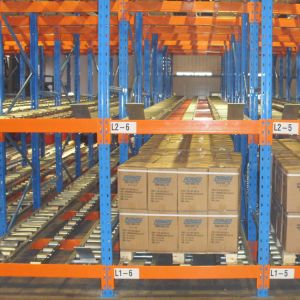 Industrial Cold Storage Carton Flow Shelving Roller Conveyor System For