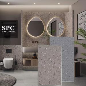 China SPC Wall Panel Bathroom Home Decor Wall Tiles Shower Seamless Splicing Interior Wall Board on sale