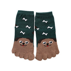 Thin Printed Picture Socks Sweatabsorbent Five Toes Breathable 90 Cotton