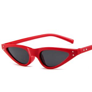 Retro Small Petals Drips Design Small Cat Eye Sunglasses Designer Sunnies Fun