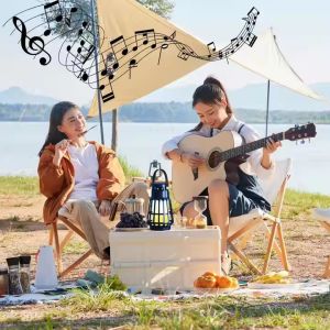 10W LED Hanging Camping Light 1600K 3200K 4500K USB Hanging Light With Bluetooth