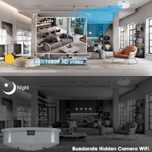 Wifi Smoke Detector Hidden Camera , Smoke Detector Spy Camera With Night Vision