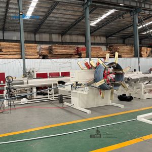 PE / PP Automatic Double Station Pipe Coiler Machine For HDPE Irrigation Pipe