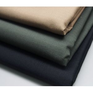 Waterproof Ripstop Stretch Fabric Poly Cotton 220gsm Qingdao Woven Plain Dyed 4