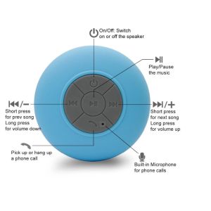 2018 Hottest BTS06 wireless mini suction shower waterproof bluetooth speaker