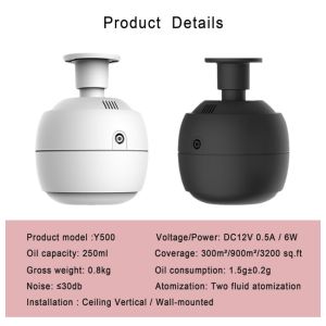 New Design Ceiling Fragrance Diffuser Machine 250ml Bluetooth Essential Oil