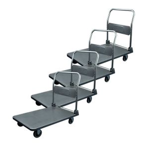 330lbs Capacity Foldable Platform Trolley Four Casters Wheels Folding Cart