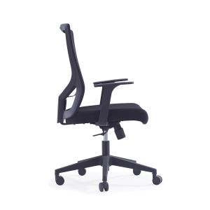 MID Back Ergonomic Mesh Back Fabric Seat Swivel Office Chair With Lumbar Support