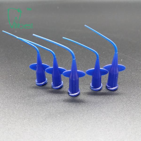 0.25mm Plastic Dental Needles Capillary Tip Long Curved