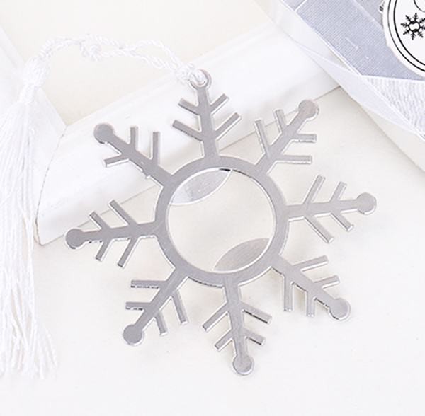 Quality Cool Innovative wholesale wedding favor, fancy gift, silver plating snow flake beer bottle opener, promotion gift wholesale