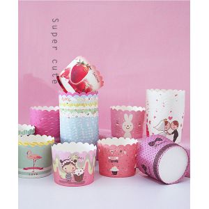 Party Decorating Set Ivory Paperboard Muffin Baking Cups