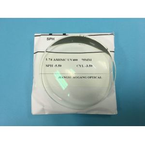 Hydrophobic / AR Coating Prescription Eyeglass Lenses 1.74 Index Aspherical