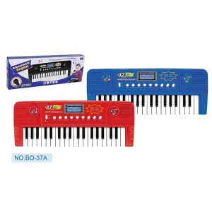 Pink Children's Electronic Piano Keyboard With Microphone Battery Operated