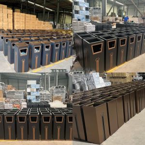 Hotel Lobby Stainless Steel Trash Can with Ashtray Hotel Elevator Corridor