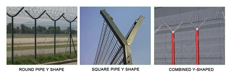 High Security Airport 50mmx200mm aoa fence Pvc Fence Panels And Posts