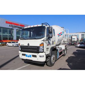 Cheap Concrete Mini Truck Mixer HOWO 4×2 Weichai Engine 220hp 4 Cubic Single Axle 6 Tires for sale