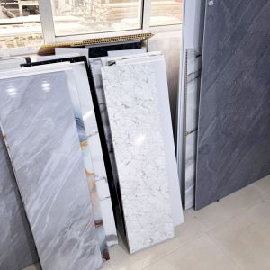 Modern 3D Pattern Fireproof PVC Shower Wall Panel Luxury Bathroom Renovation