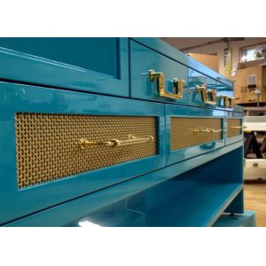 Crimped Woven Decorative Wire Mesh AISI 304 / Brass Mesh Screen 8 X 8mm