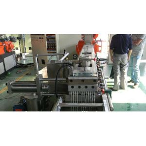 China PET Parallel Screw Plastic Granules Machine  , Film Pelletizing Extrusion Line on sale