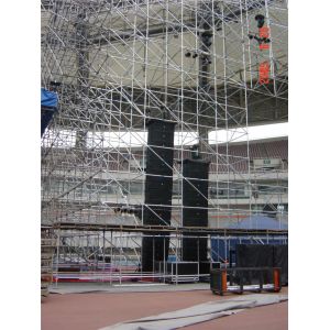 Black Indoor Layer Speaker Truss Aluminum Loading LED System 300x300 mm