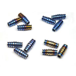 Durable Camping Gears Titanium Beads Pendant Laser Engraved Custom Logo