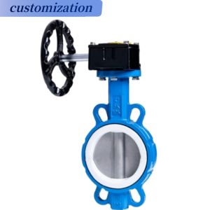 CF8m Water Heater Service Valves Cast Iron Wafer Butterfly Valve Complete