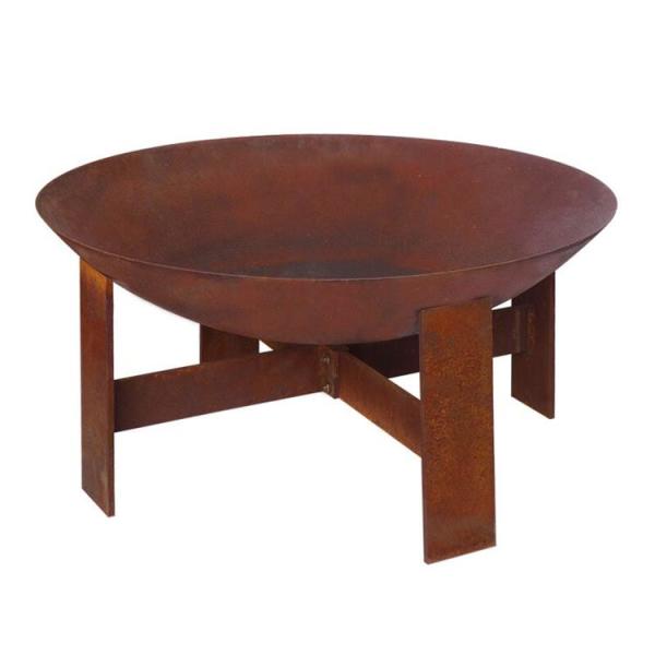 Quality Wood Burning Rust Metal Brazier Corten Steel Fire Pit Round Portable 80cm wholesale