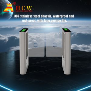 AC220V Power Supply Swing Barrier Turnstile with 1400*140*990 mm Size and 55 KG