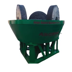 Gold Silver Ore Grinding Machine Three Rollers Wet Pan Mill 1200 Model With 1