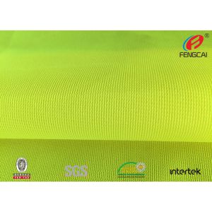 Durable Reflective Fluorescent Material Fabric , Green Reflective Fabric